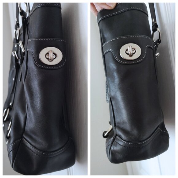 Coach Y2K vintage leather buckle Gallery tote #F11524 EUC - Picture 2 of 8